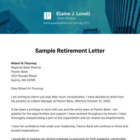 how to write a retirement letter to your employer