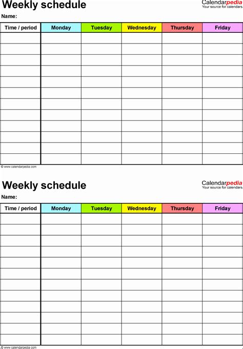 how to write a schedule template