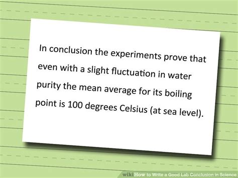 how to write a science project conclusion