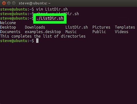 how to write a shell program in linux terminal