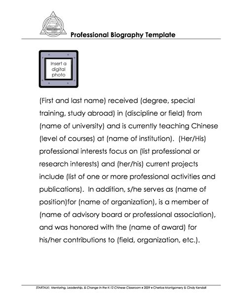 how to write a short biographical statement