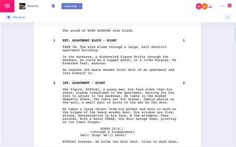 how to write a short film script example