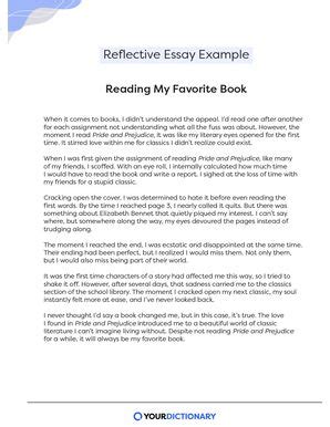 how to write a short reflective piece