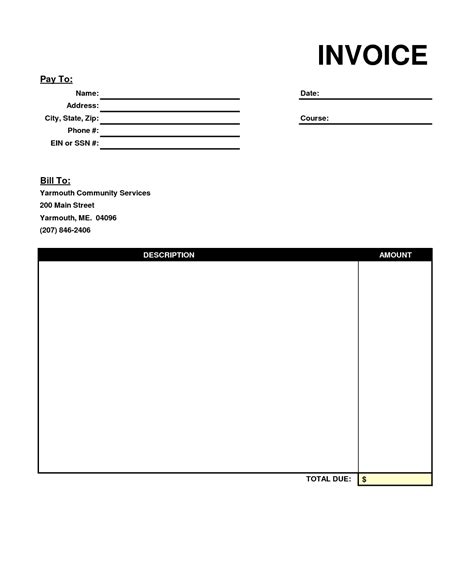 how to write a simple invoice template