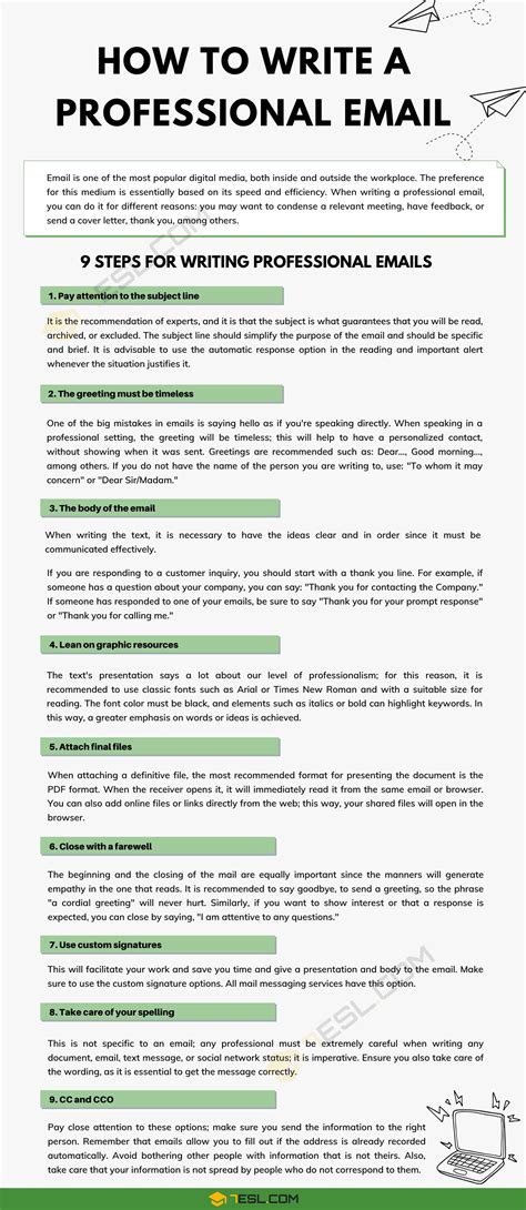 how to write a simple professional email