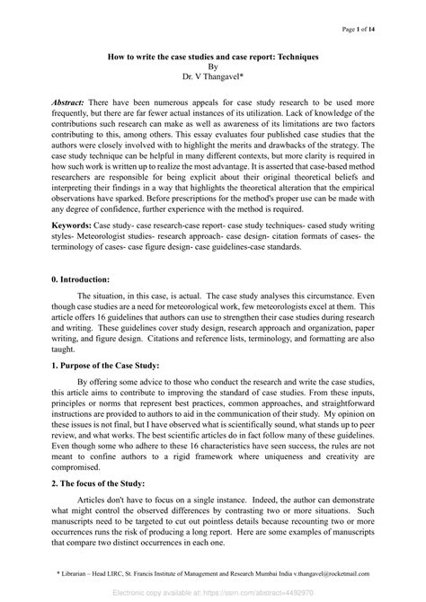 how to write a small case study