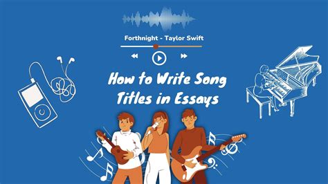 how to write a song title in an article