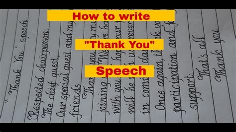 how to write a speech ending