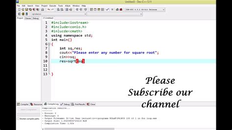 how to write a sqrt function in c++