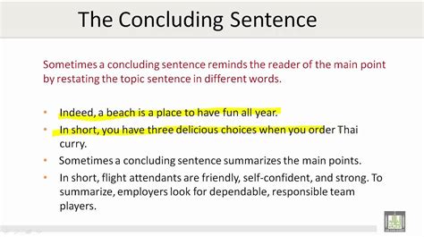 how to write a strong closing sentence