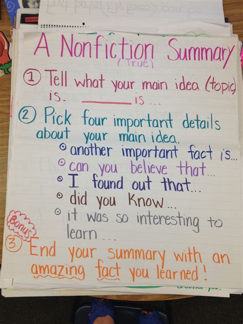 how to write a summary for 5th grade