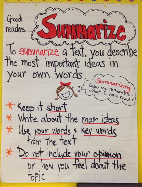 how to write a summary for fourth grade