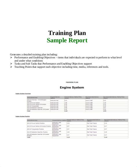 how to write a summary of a training programme