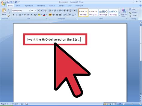 how to write a superscript in word