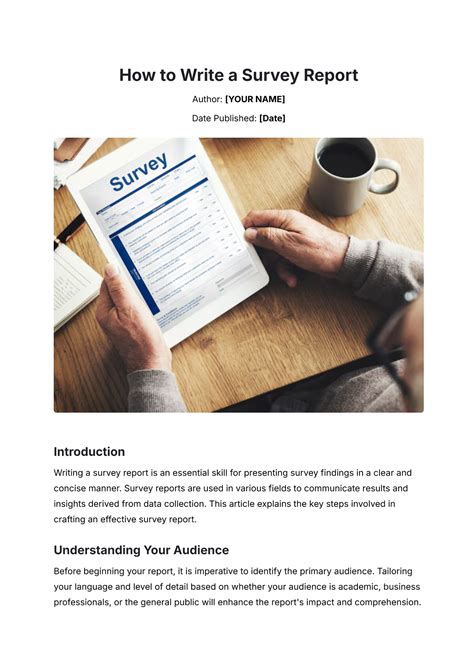 how to write a survey sample