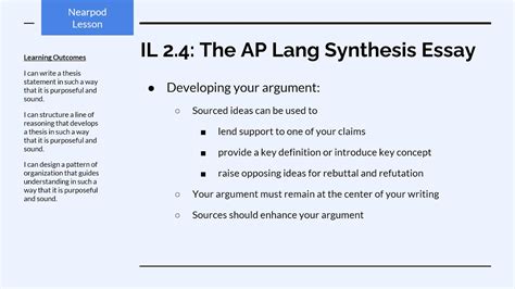 how to write a synthesis thesis ap lang