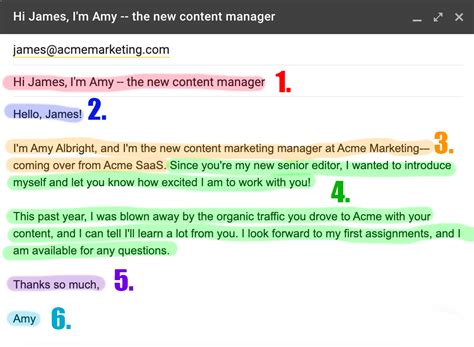how to write a team introduction email
