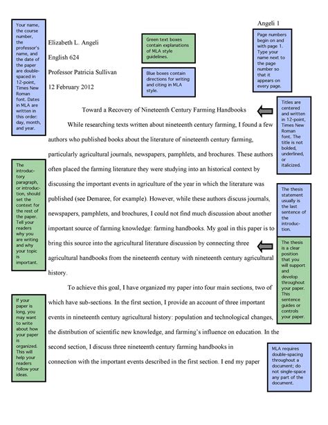 how to write a thesis mla format