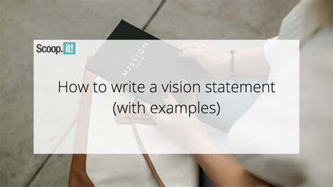 how to write a vision statement for a job application