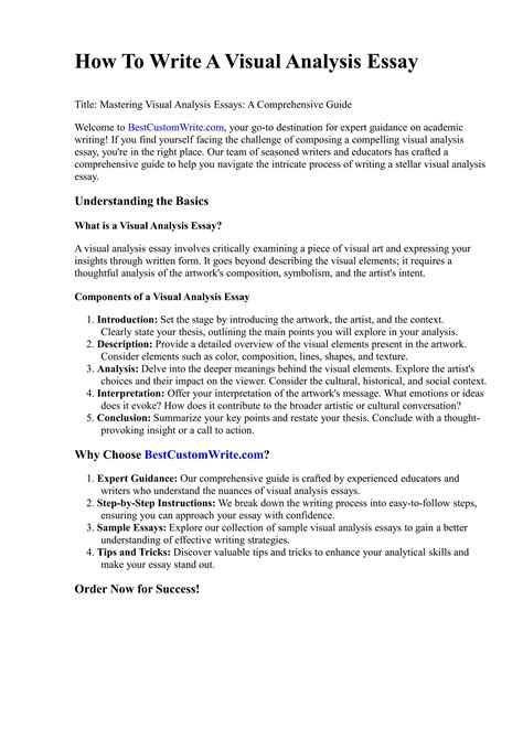 how to write a visual analysis paper