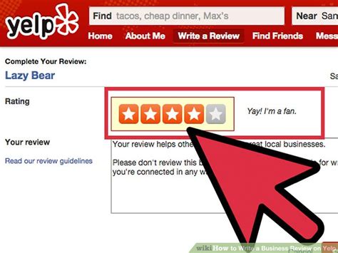 how to write a yelp review sample