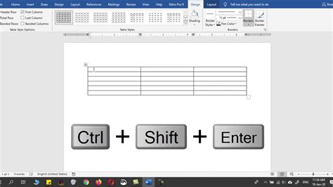 how to write above picture in word