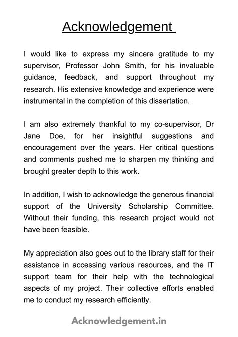 how to write acknowledgement for dissertation