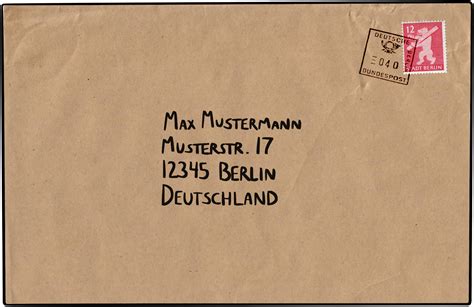 how to write address in germany