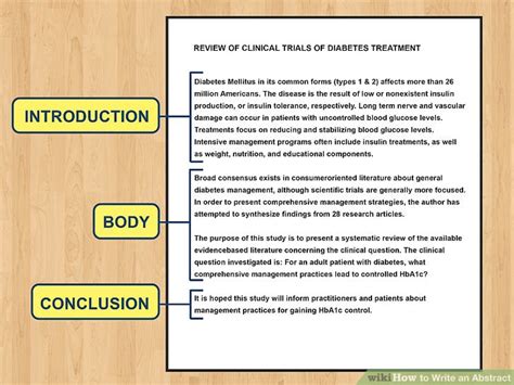 how to write an abstract of a project