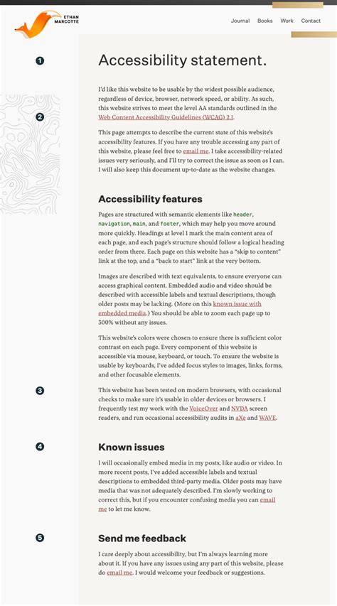 how to write an accessibility statement