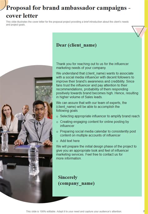 how to write an ambassador proposal