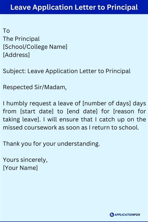 how to write an application letter to the principal for leave purpose