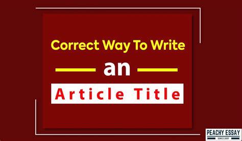 how to write an article name in paper
