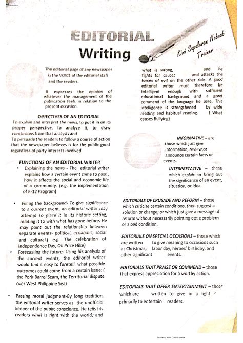 how to write an editorial article ppt