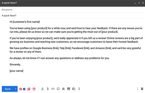 how to write an email asking for service