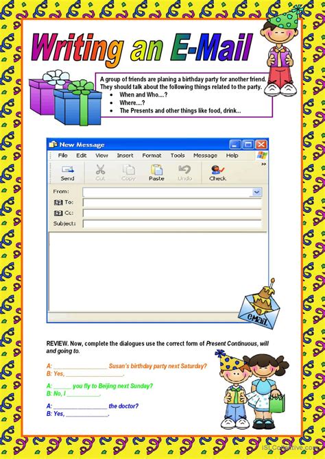 how to write an email esl