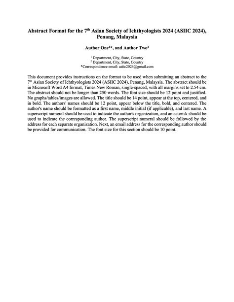 how to write an email for abstract submission