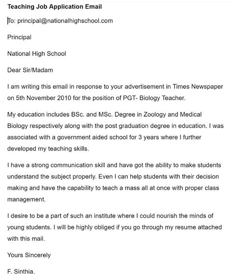 how to write an email for job application pdf