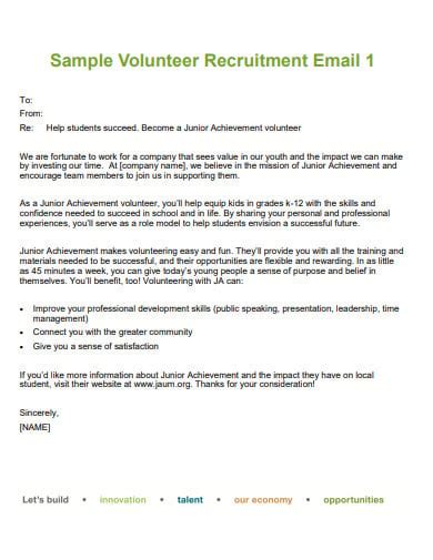 how to write an email for volunteering