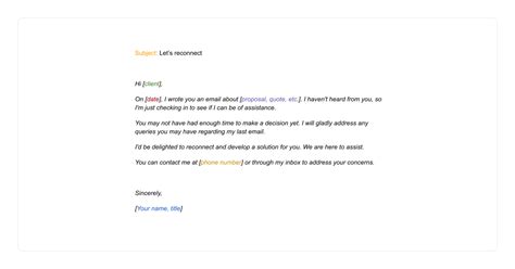 how to write an email to a potential customer sample