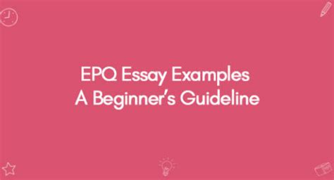 how to write an epq presentation