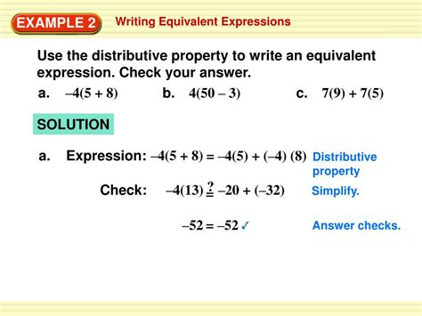 how to write an equivalent expression in factored form