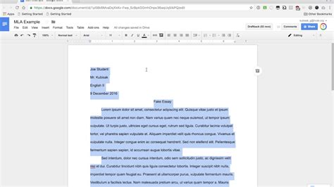 how to write an essay in google docs