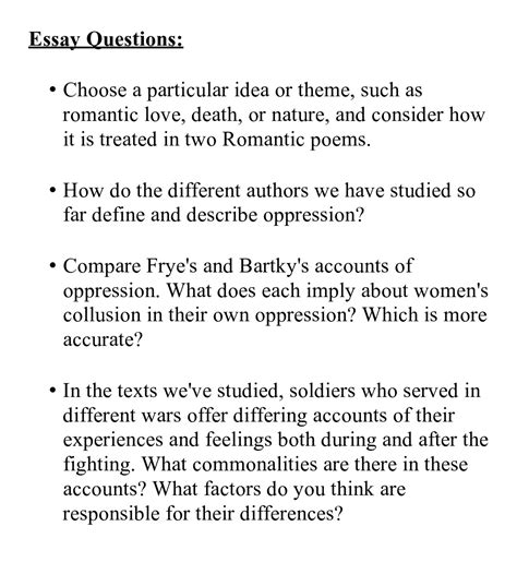 how to write an essay type question in literature