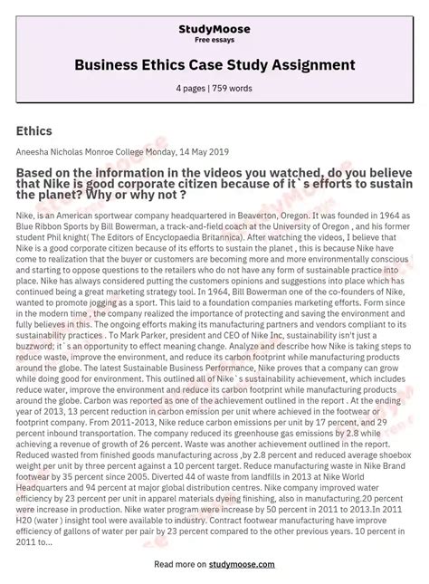 how to write an ethics case study