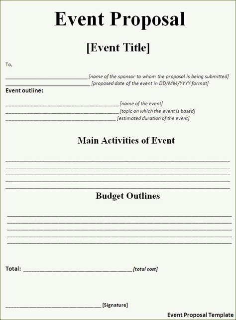 how to write an event proposal email