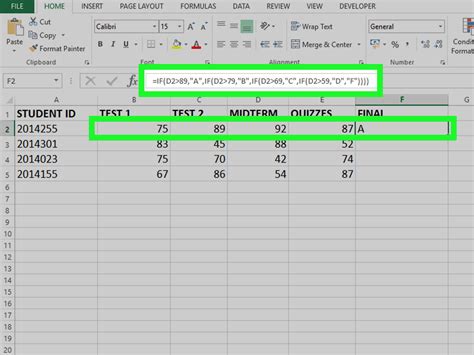 how to write an excel formula with multiple if statements