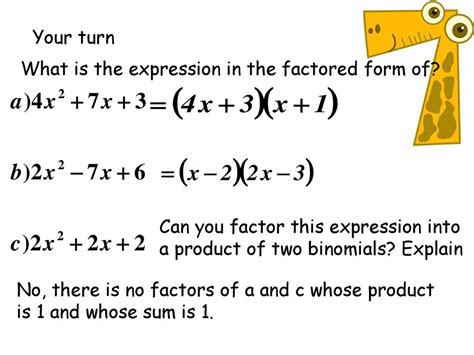 how to write an expression in factored form