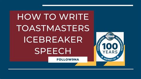 how to write an icebreaker speech toastmasters