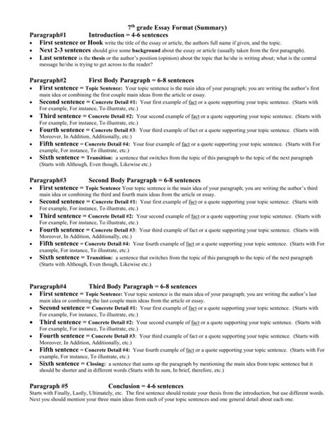 how to write an informative essay 7th grade